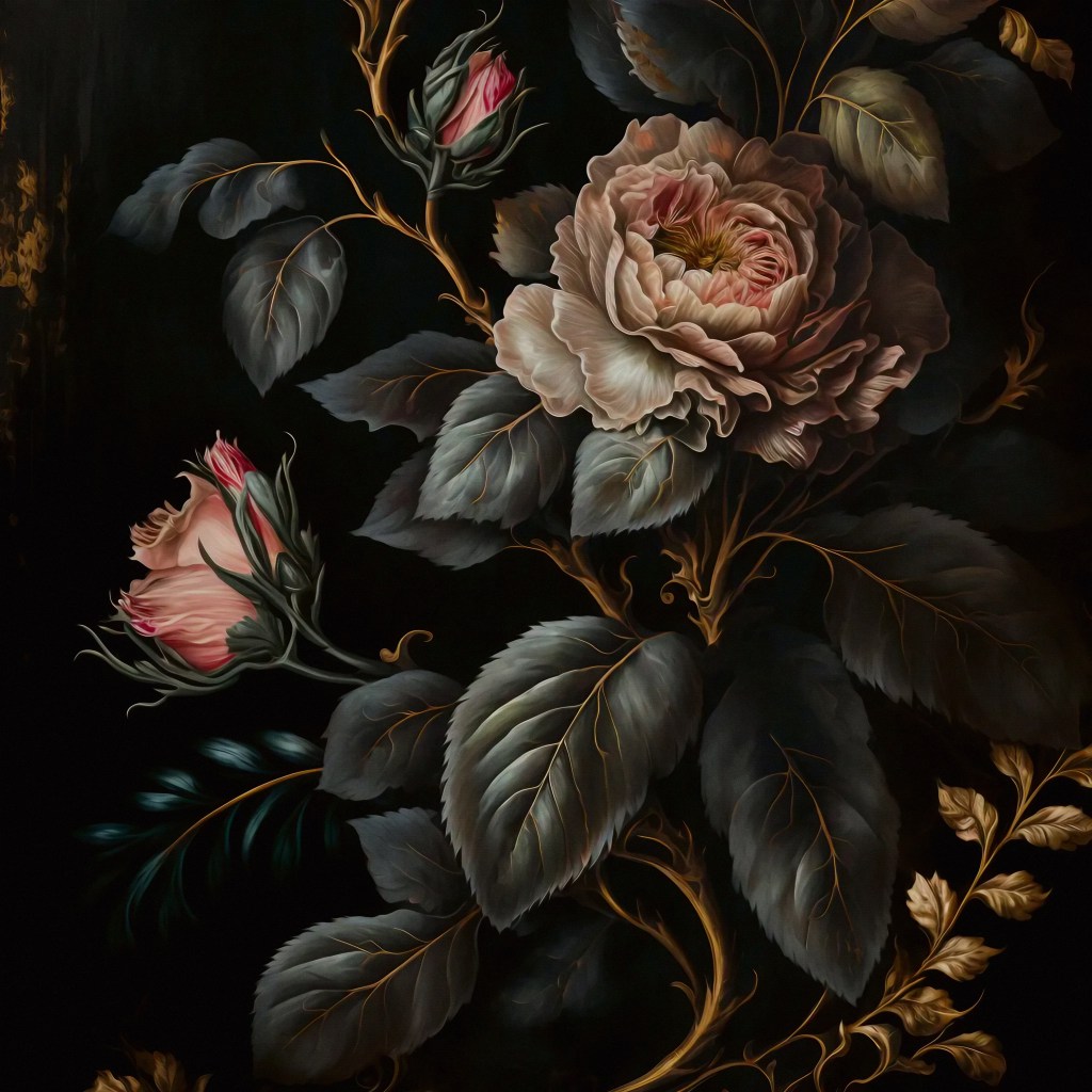 Dark Academia flowers from the cover of Beyond December